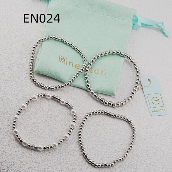 Enewton Platinum Bead & Pearl Bracelet Set - Picture 3 of 5